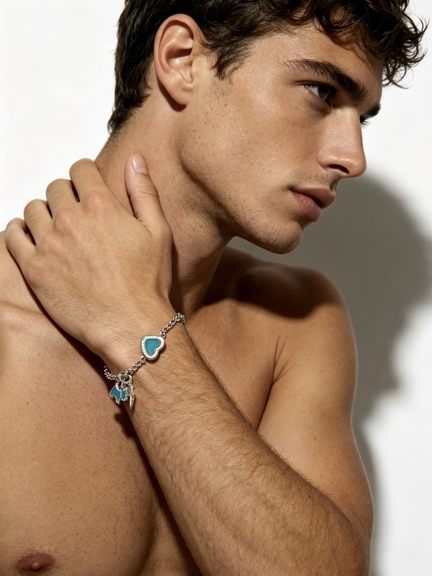 Tiffany & Co. Blue Enamel Heart Bracelet